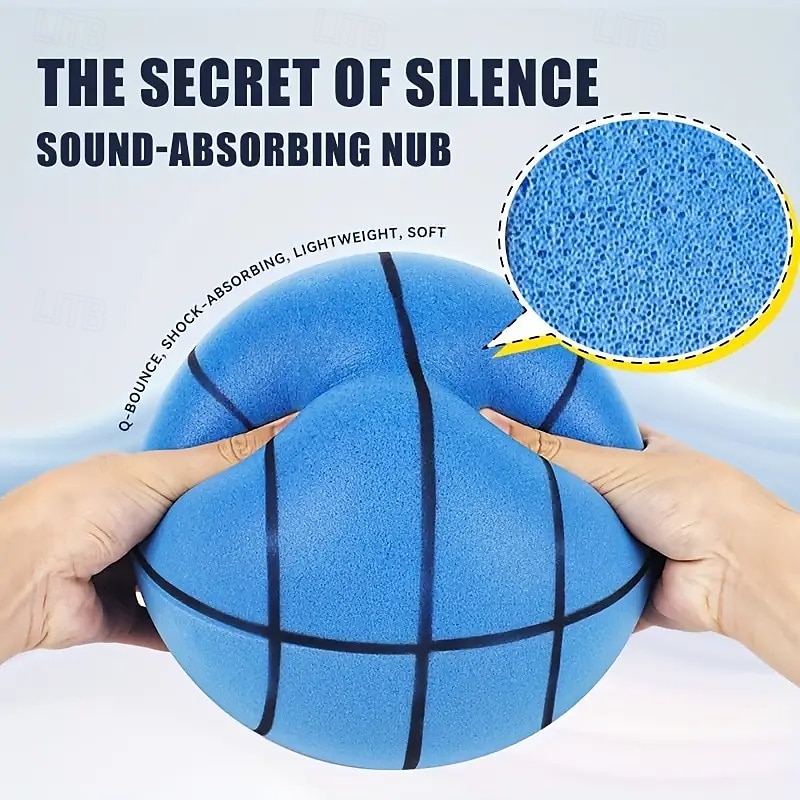 palla da gioco silenziosa ad alta elasticità, divertimento senza rumore, palla da gioco silenziosa per bambini - alta elasticità &basket in spugna solida! regalo di natale di halloween regalo di del 2025 a $38.99 –P7