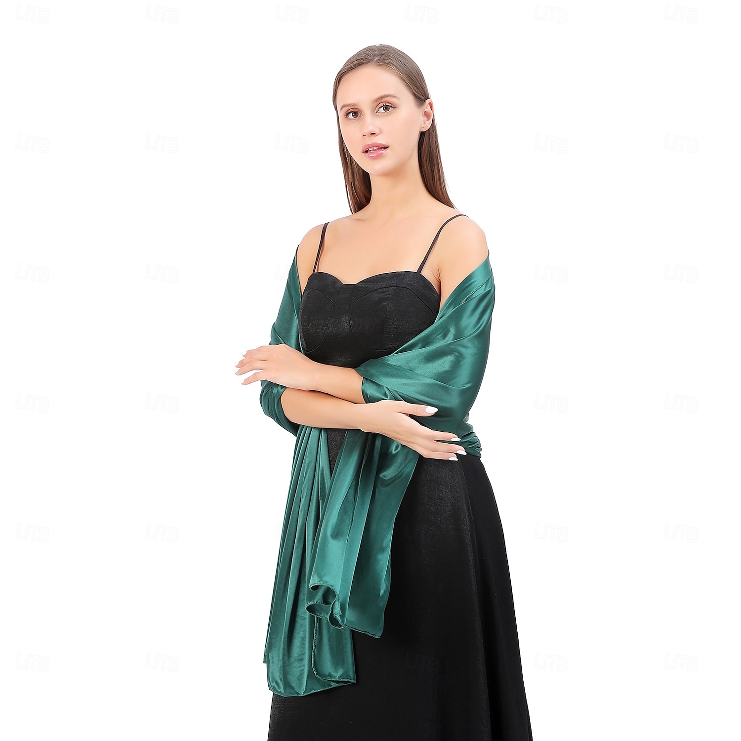 châles et écharpes soyeux et transparents pour femmes robes de soirée écharpes soyeuses douces écharpe de mariée de mariage de 2025 ? $21.99 –P5