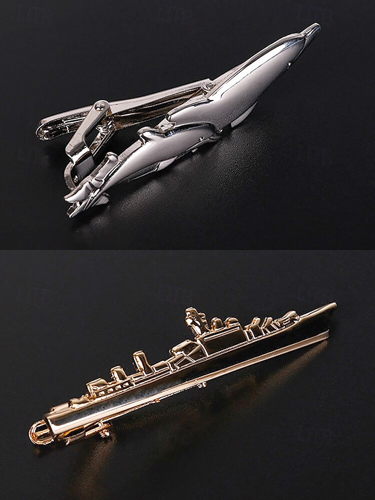 Vergoldete Krawattenklammer für Herren mit Gabel, Messer und Hammer – einzigartiges und stilvolles Design – perfekt für Hochzeiten, formelle und kreative Anlässe 2025 - $11.99 –P6