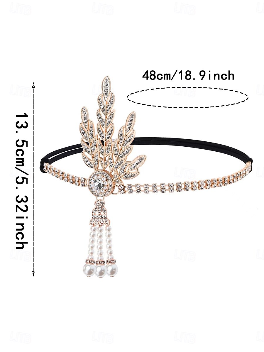 1920-е годы Гетсби Обруч в стиле флэппер Великий Гэтсби Маскарадный костюм Жен. Хэллоуин Карнавал Маскарад Для вечеринок Маскарад Девичник Взрослые Резинка для волос Все сезоны 2025 - $13.99 –P1