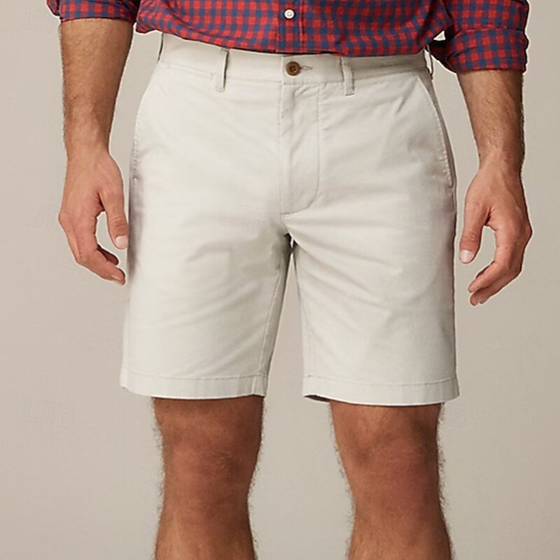 Homens Calção Shorts Chino Bermudas Shorts de trabalho Bolsos Perna reta Tecido Conforto Pavio Humido Comprimento do joelho Ao ar livre O negócio Diário Moda Roupa de rua Branco Azul Marinha de 2025 por $20.99 –P7