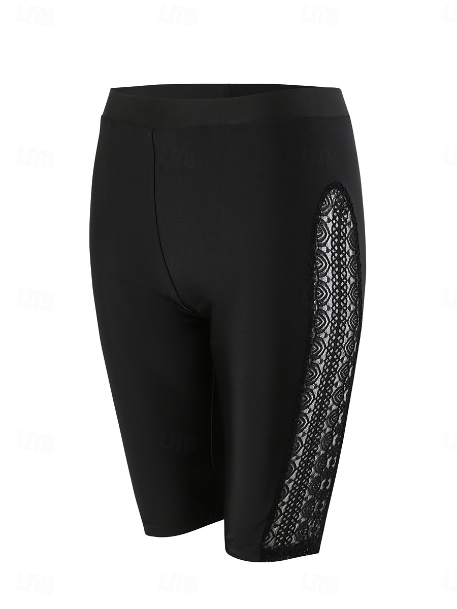 Dam Badkläder Stretchiga boxershorts Baddräkt Hög midja Semester Standkläder Blommig Ärmlös Baddräkter 2025 - $19.49 –P8
