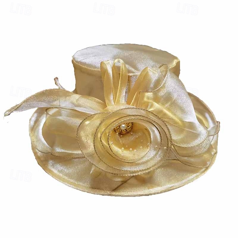 Церковные шляпы для женщин 2025 элегантные, женские церковные платья в стиле Кентукки, дерби, свадебные цветочные шляпы для чаепития, солнцезащитные шляпы 2026 - $26.99 –P5