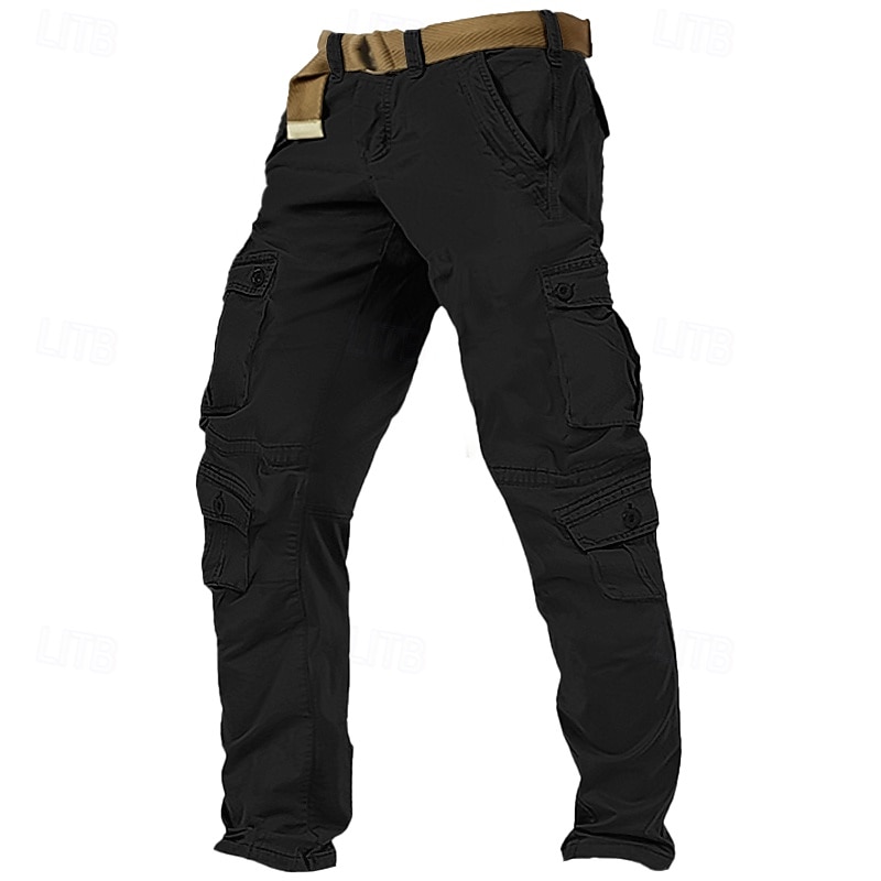 Pánské Kargo kalhoty Nákladní kalhoty Pracovní kalhoty Dağcı Pantolonu Straight-Leg 8 Kapsa Bez vzoru Odvod vlhkosti Nositelný Plná délka Venkovní Denní Outdoor a turistika Módní Šik ven Armáda žlut 2025 - $30.99 –P6