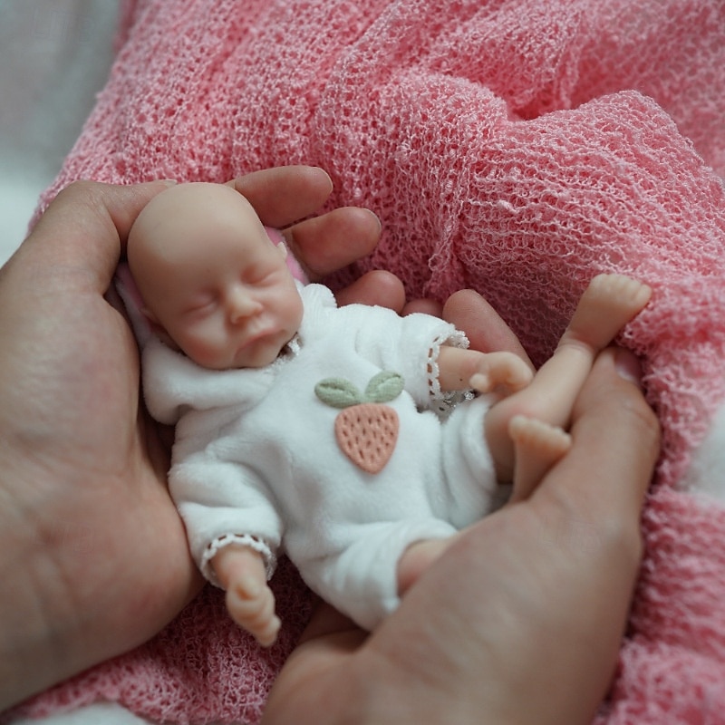 bambole reborn gemelle in miniatura realistiche realizzate a mano in silicone con sorpresa, accessori inclusi per bambini dai 3 ai 6 anni - set di bambole neonato realistiche del 2025 a $61.99 –P9