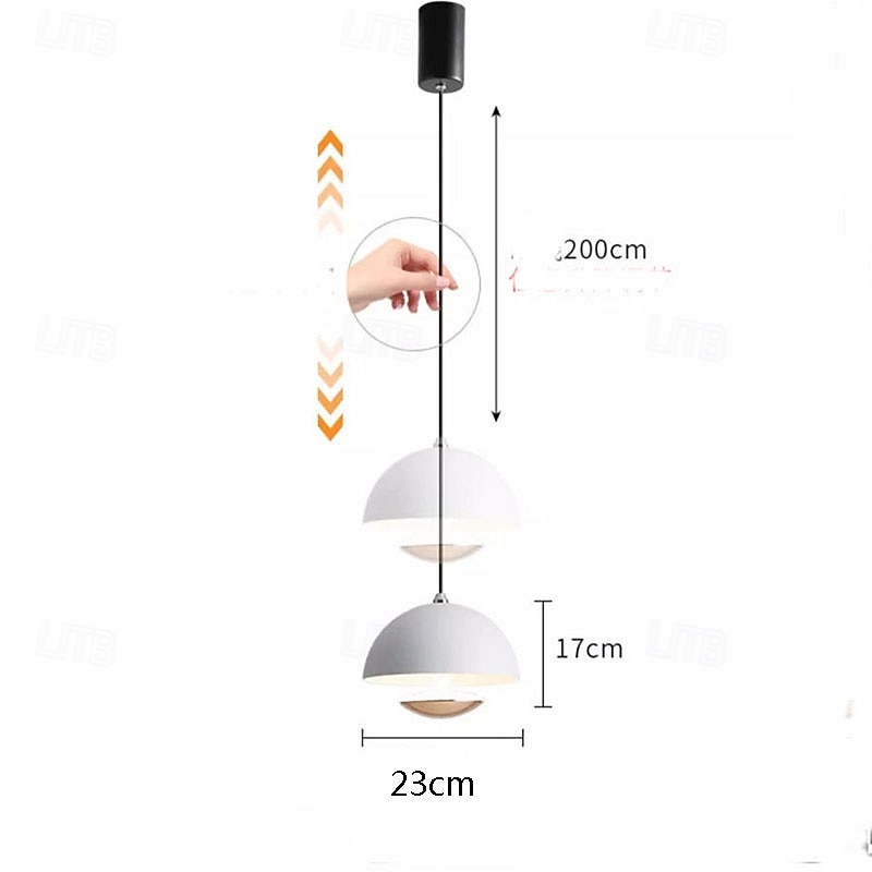 2025年 ハンドスイープ誘導カラフルな LED ペンダントライトペンダントランタンデザイン 3 ライトカラー 110-240V  コレクション – $174.99 –P4