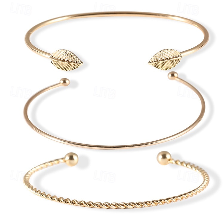 Dame Mansjettarmbånd Fancy Dyrebar Punk Stilfull Legering Armbånd Smykker Gull Til Fest 2025 - GBP £13 –P2