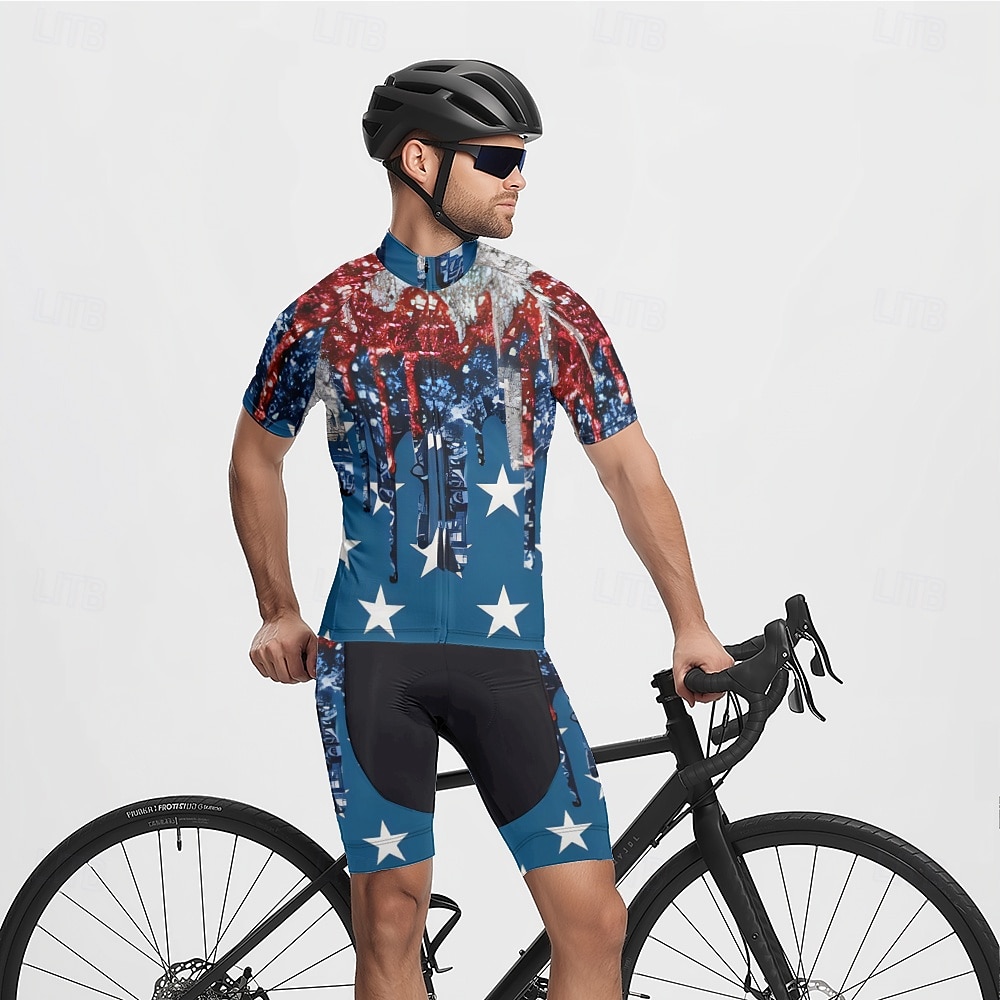 2025年 男性用 サイクリングジャージー 半袖 バイク Tシャツ ジャージー 3つのリアポケット付き マウンテンサイクリング 高通気性 速乾性 人間工学デザイン ウィッキング ワインレッド レッド ネービーブルー 国旗 スポーツ 衣類 コレクション – $20.79 –P16