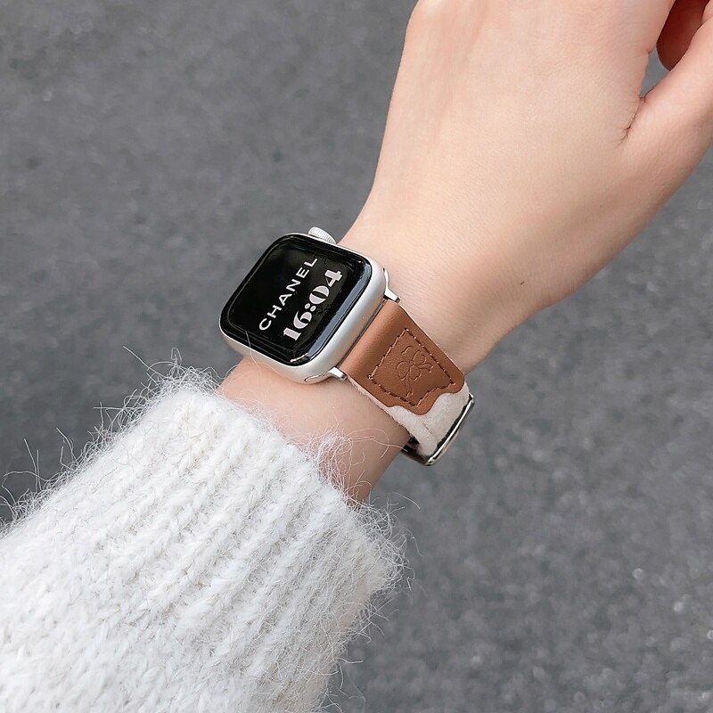 Bucle en Solo Loop Compatible con Apple Watch Correa 38mm 40mm 41mm 42mm 44mm 45mm 49mm Bonito Ajustable Cuero Sintético correa de repuesto para iwatch Ultra 2 Series 9 8 7 SE 6 5 4 3 2 1 2025 - $22.99 –P5