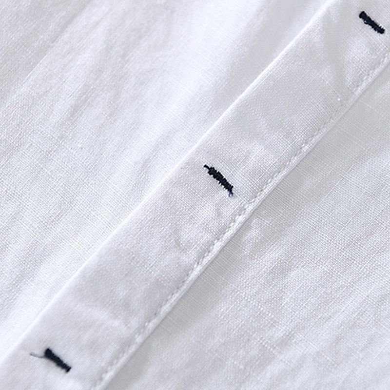 Per uomo Camicia Camicia di lino Camicia popover Camicia casual Camicia di cotone Semplice Vacanza Streetwear Bianco Blu reale Azzurro cielo Grigio chiaro Manica Corta Colletto alla coreana Estate del 2025 a $40.99 –P6