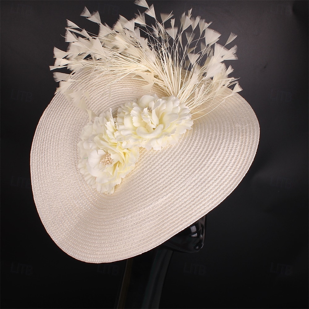 berretto Poliestere Cappello Fedora Corsa di cavalli Elegante Vintage Con Fantasia floreale Copricapo Copricapo del 2025 a $29.99 –P10