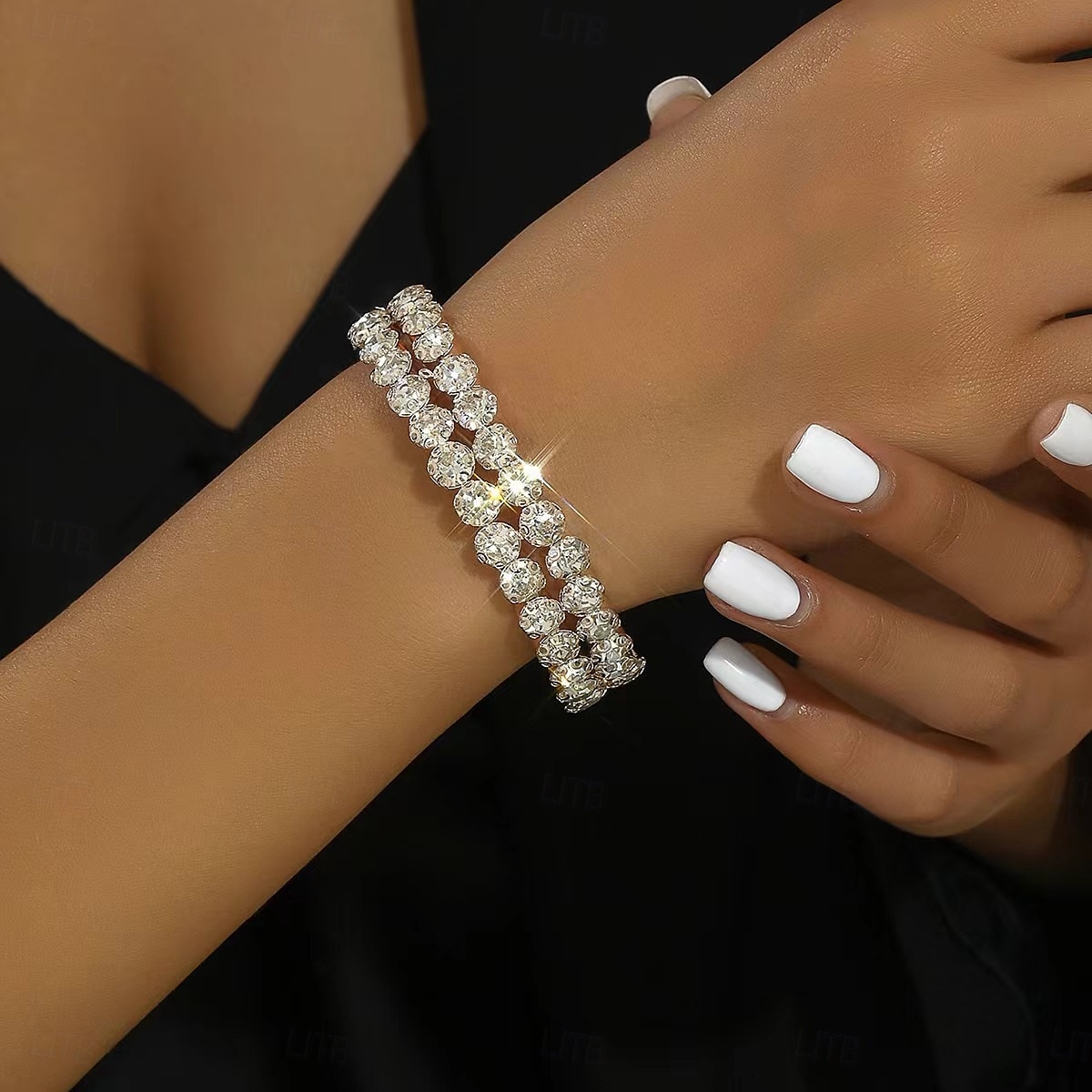 Dame Mansjettarmbånd Fancy Dyrebar Luksus Legering Armbånd Smykker Sølv Til Fest 2025 - $14.99 –P3
