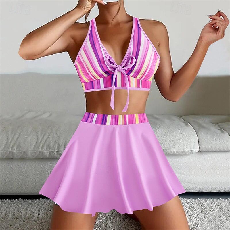 Femme Tankini Maillot De Bain Deux Pièces Dos Nu Maillots de Bain Mosaïque Maillots de Bain Noir Jaune Respirable Séchage rapide Poids Léger Sans Manches - Natation Surf Plage Eté Printemps de 2025 ? $21.59 –P17