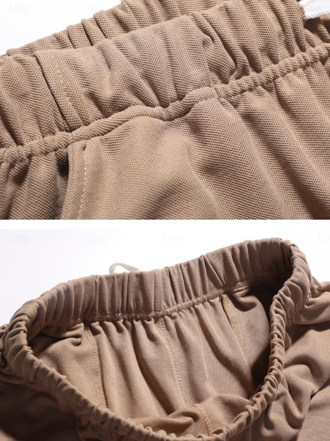Mulheres chinês Moda Básico Capris Cintura Média Tecido Bolsos Com Cordão Conforto Exterior Sem Elasticidade Férias Rua Diário Castanho Avermelhado Marron Escuro Azul Marinho Escuro cáqui Verão de 2025 por $18.99 –P4