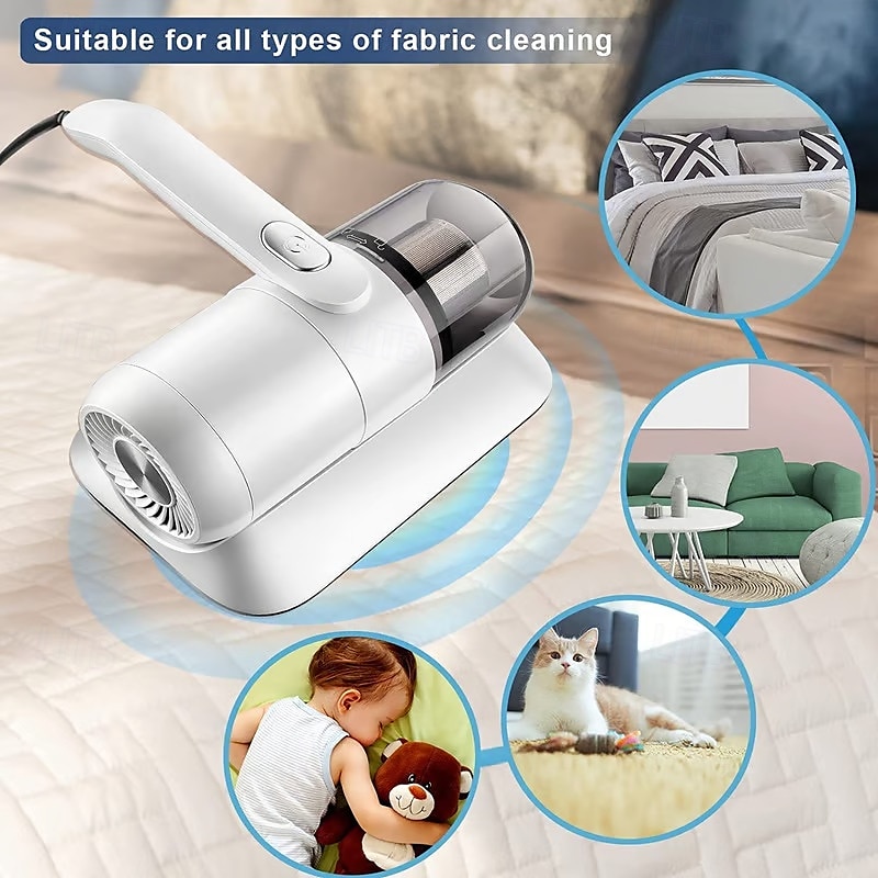 Mattress Vacuum Cleaner, Handheld UV Bed Vacuum Cleaner, 12Kpa Strong Suction Power Can Efficiently Clean Mattresses, Pillows, Sofas and Carpets 2025 - SGD S$51.41 –P1