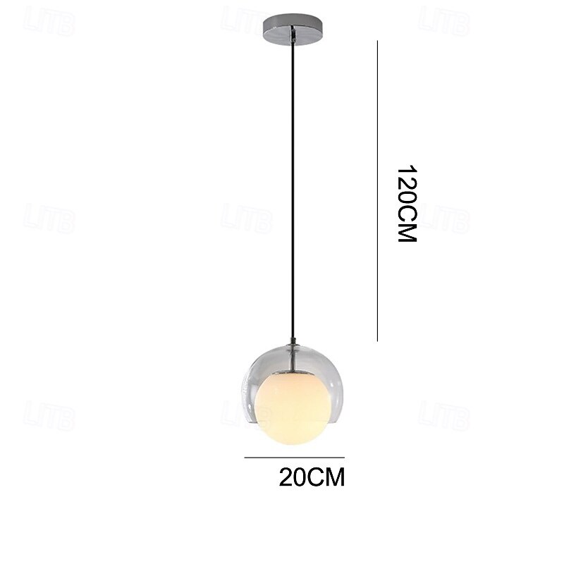 20 cm Proiectare glob Design cerc / rotund Design Lanternă Lumini pandantiv Metal Sticlă Stil Artistic Stil modern Clasic Epocă Țara 110-120V 220-240V 2025 - $160.99 –P6