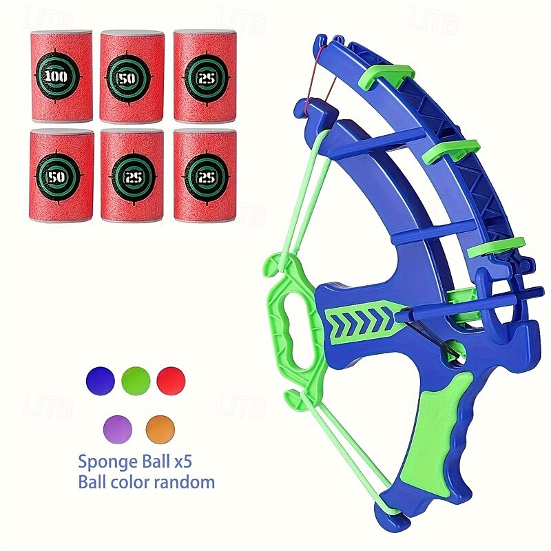 12-delige interactieve schietspelset met pijl en boog, educatief zacht kogeldoelspel, geschikt voor gezinsentertainment, interactie tussen ouder en kind 2025 - $31.99 –P5
