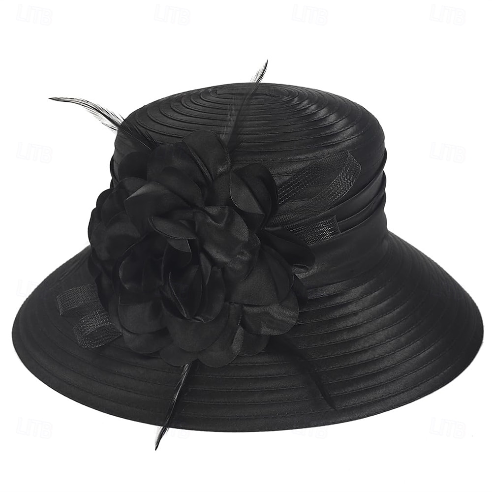 женская церковная крещение свадьба шляпа-колокольчик чаепитие дерби платье шляпы-котелки 2025 - $34.99 –P5