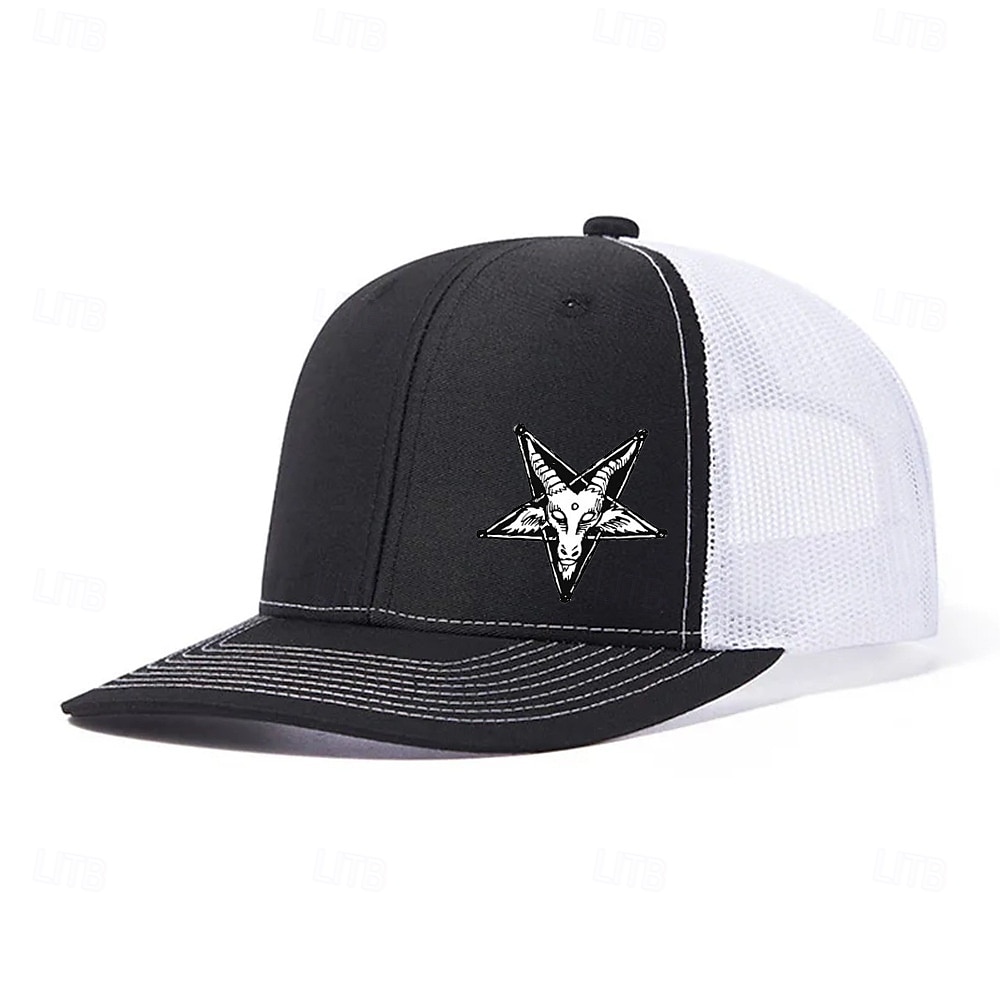 Herren Cap Basecap Sonnenhut Kappe Mesh-Kappe Schwarz Rote Baumwolle Einstellbar Modisch Freizeitskleidung Festival Sterne Lässig / Alltäglich 2025 - $6.99 –P5
