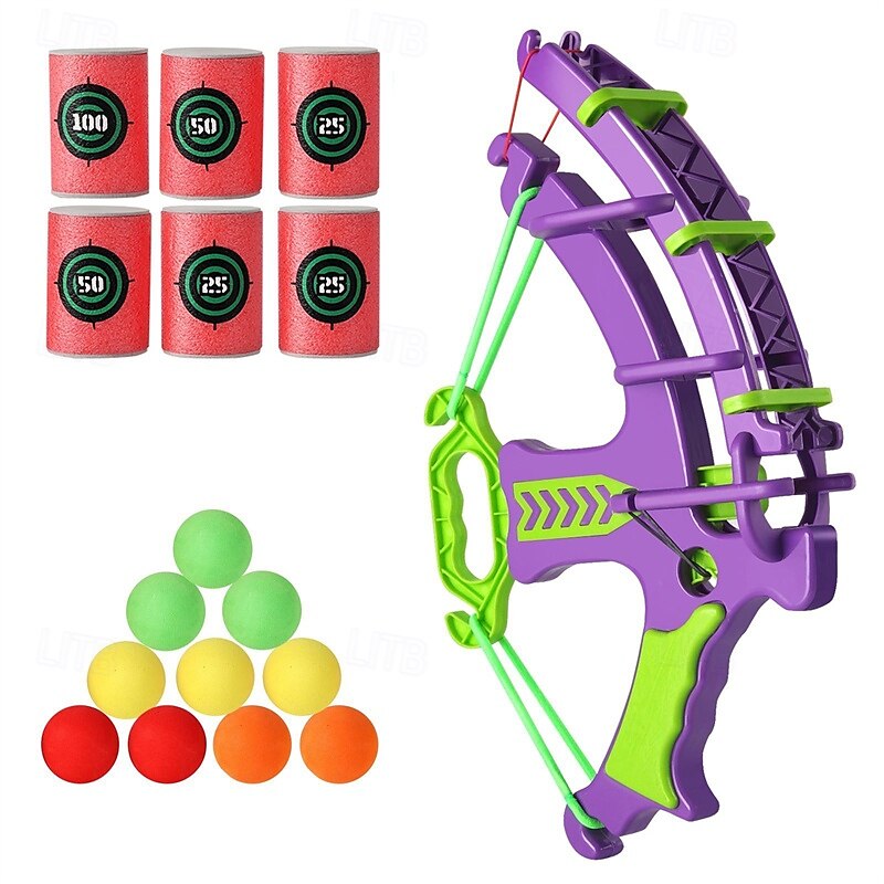 12-delige interactieve schietspelset met pijl en boog, educatief zacht kogeldoelspel, geschikt voor gezinsentertainment, interactie tussen ouder en kind 2025 - $31.99 –P9