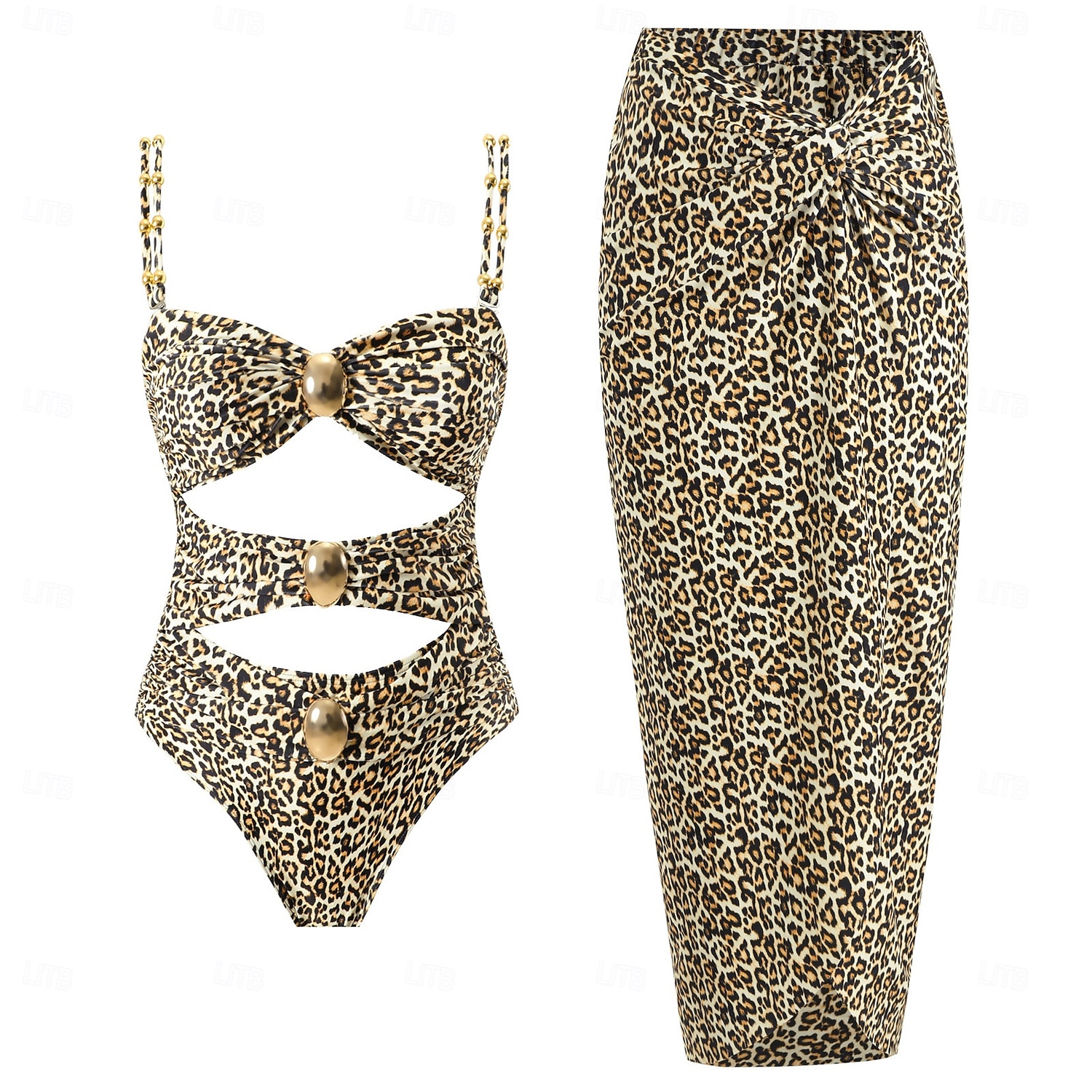 Dam Badkläder En bit Monokini Baddräkt Öppen rygg Magkontroll Hög midja Smal Semester Standkläder Blommig Leopard Axelbandslös Ärmlös Baddräkter 2025 - $52.99 –P4