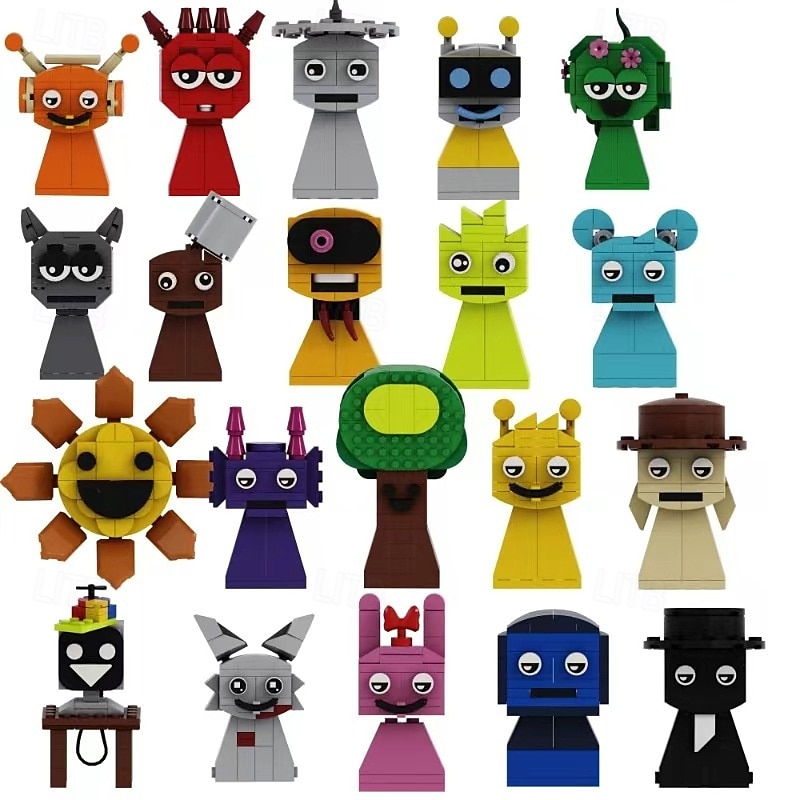 Sprunki Building Blocks Set  Sprunki Toys Action Figure DIY Model Kit for Boys Girls 8-14 Creative Horror Music Game Role for Fans Adults Christmas Decor Collectible Gift 2025 - $38.99 –P2