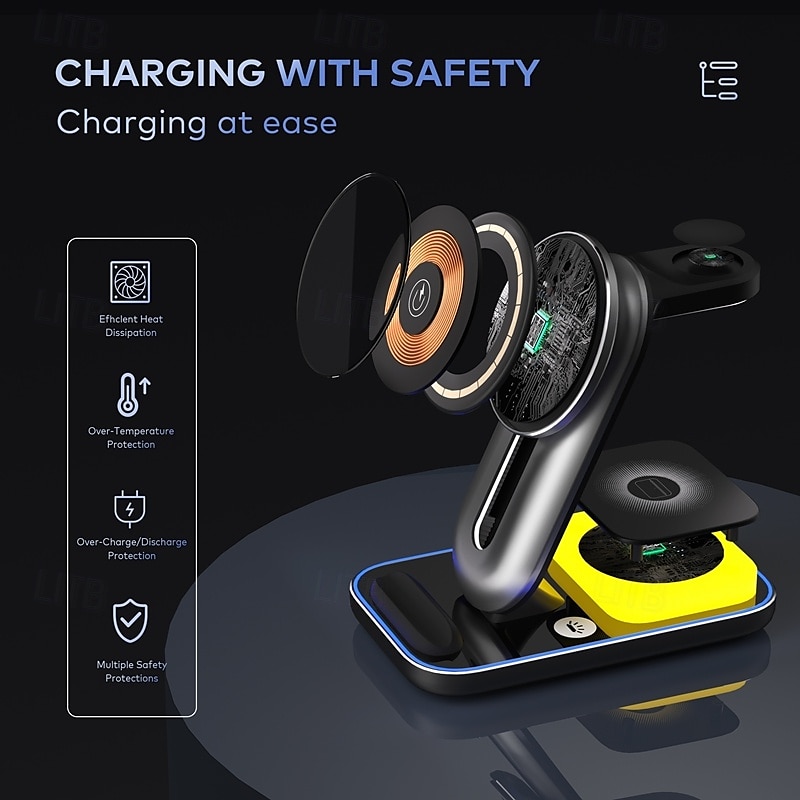 Wireless Charger Wireless Charging Station 4 in 1 For iPhone 13/13 mini / 13 Pro / 13 Pro Max iPhone 12/12 mini / 12 Pro / 12 Pro Max Galaxy Buds / Galaxy Buds+ 2025 - $45.99 –P3