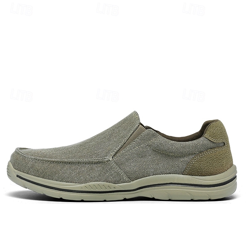 pánské ležérní slip-on tenisky – pohodlné plátěné boty s lehkou podrážkou pro outdoorové aktivity, denní nošení i dovolenou 2025 - $46.99 –P1