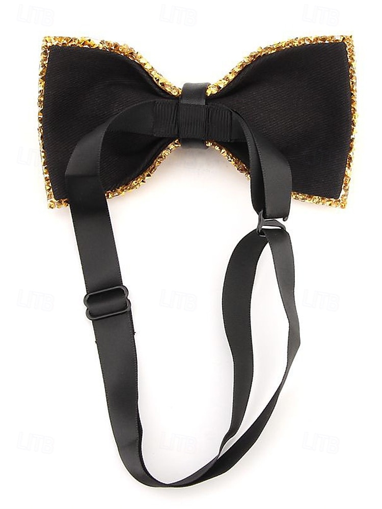 rhinestone sløyfe for menn – elegant formell tilbehør med krystalldetaljer, perfekt for bryllup, fester og spesielle anledninger 2025 - $14.99 –P3