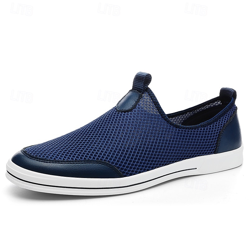 scarpe da ginnastica slip-on da uomo in mesh traspirante – scarpe da passeggio casual leggere con design arioso per l'estate, i viaggi e l'uso quotidiano del 2025 a $46.99 –P3