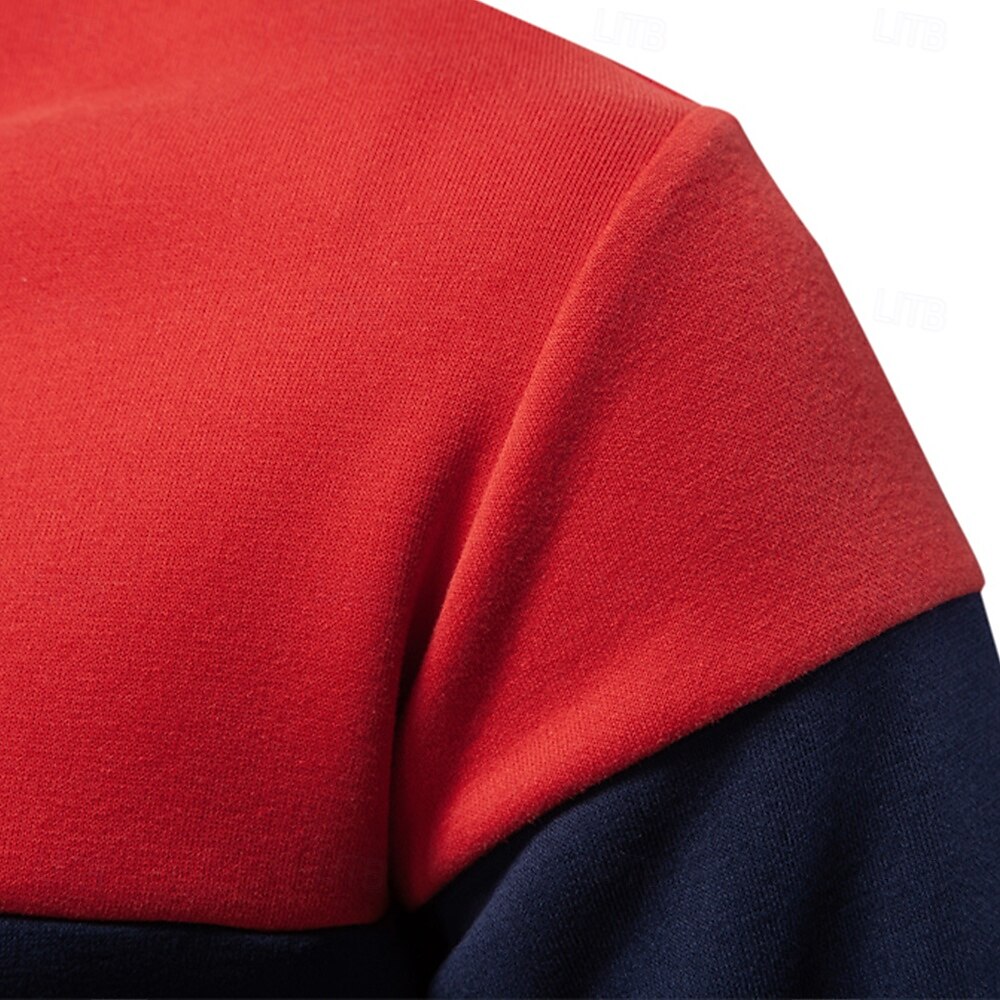 Herr Polo sweatshirt Gul Armégrön Rubinrött Blå Grön Kavajslag Färgblock Ledigt Dagligen Sport Ledigt Vår & Höst Kläder Pull Tröjor Långärmad 2025 - $25.99 –P51