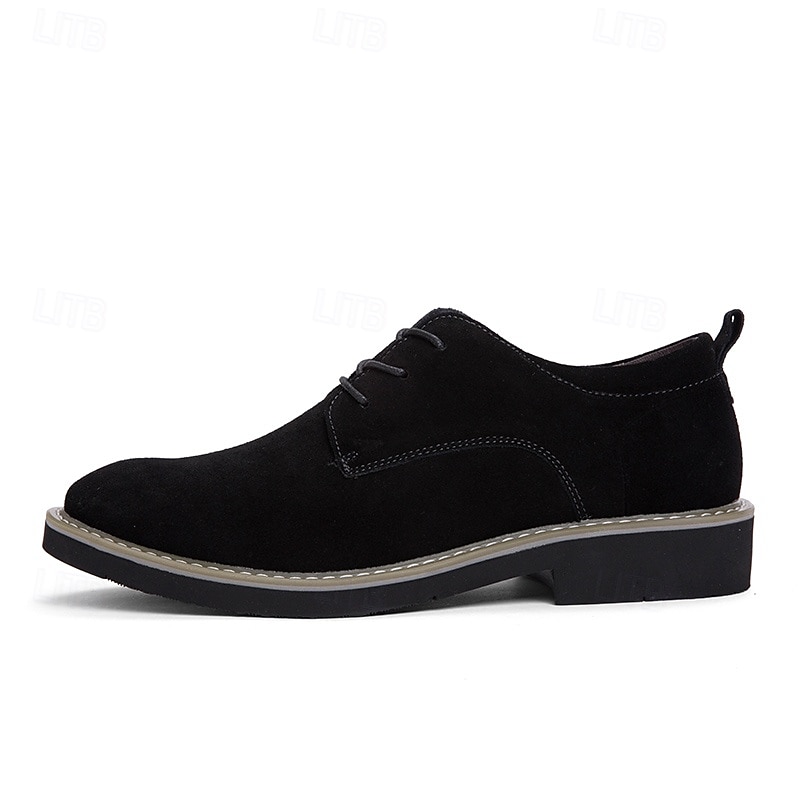 ανδρικά παπούτσια oxford με κορδόνια καφέ σουέτ – casual και κομψά υποδήματα για καθημερινή χρήση, εργασία και υπαίθριες δραστηριότητες 2025 - $54.99 –P3