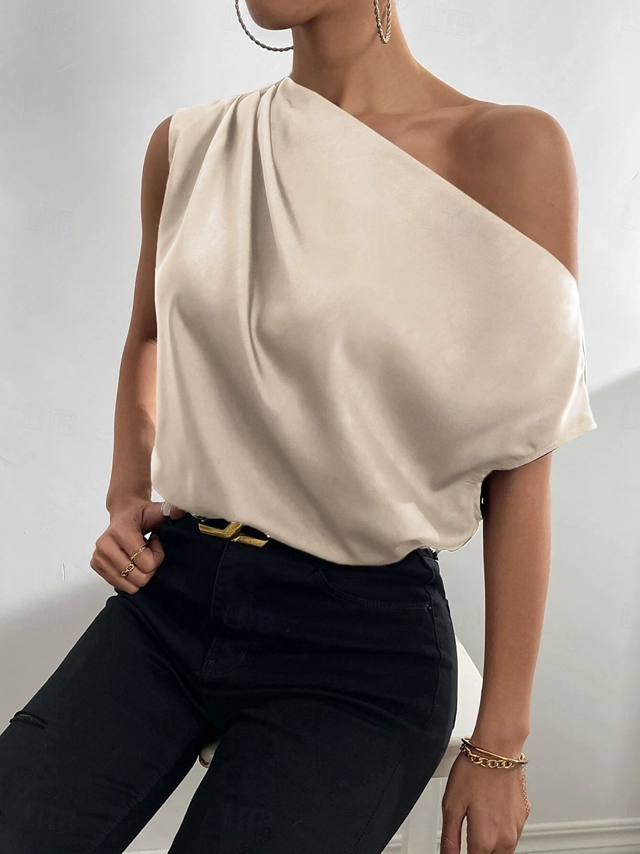 Women's Camisole Tank Top Solid Color Casual Sleeveless Crew Neck Regular Tops Daily Print Grass Green Green Beige Summer Spring 2025 - $25.99 –P7