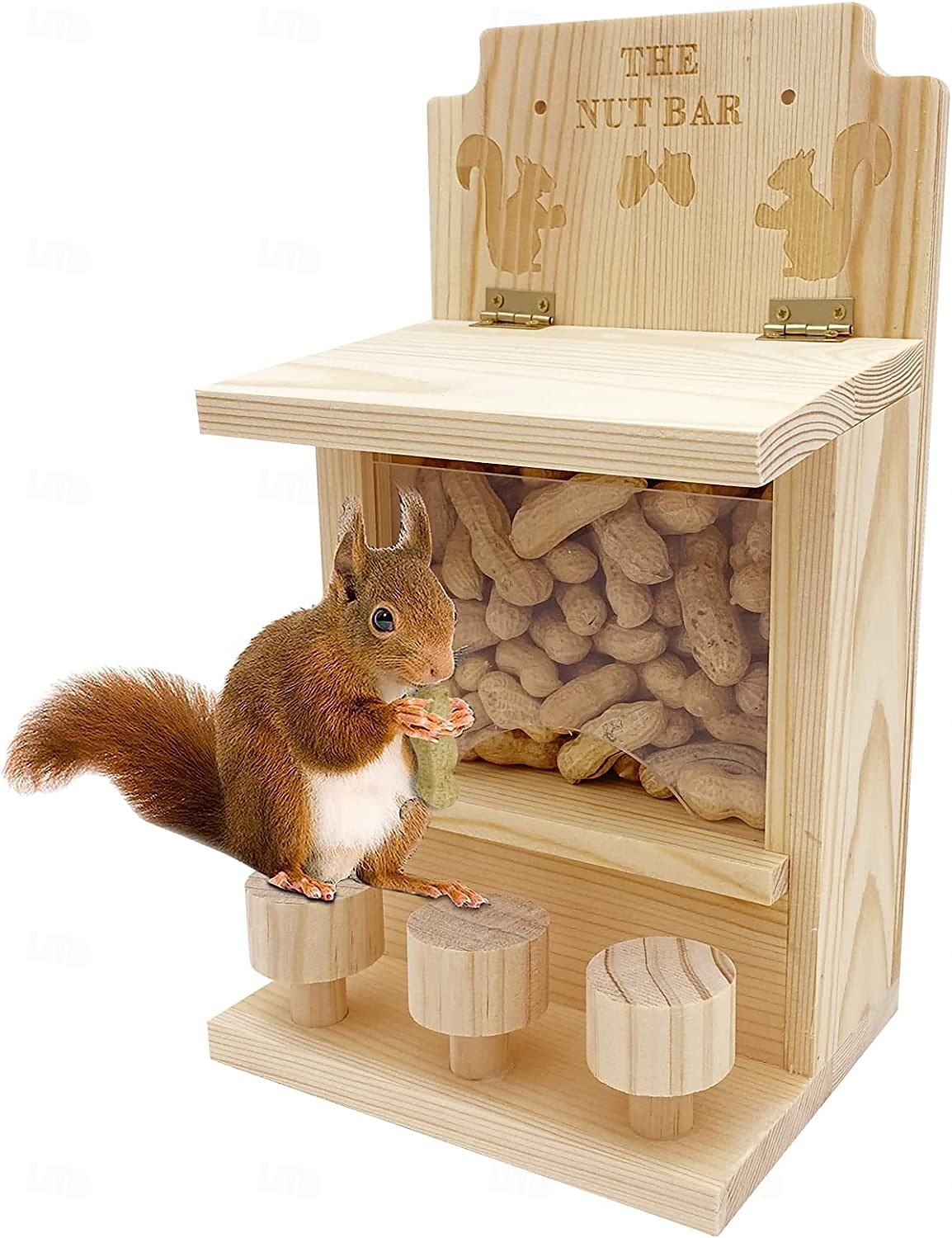 Squirrel Feeders for Outside Wooden Squirrel Window Feeder Nut Bar Squirrel Feeder Versatile Chipmunk Feeder Squirrel Feeding House for Windowsill Balcony 2025 - $20.99 –P5