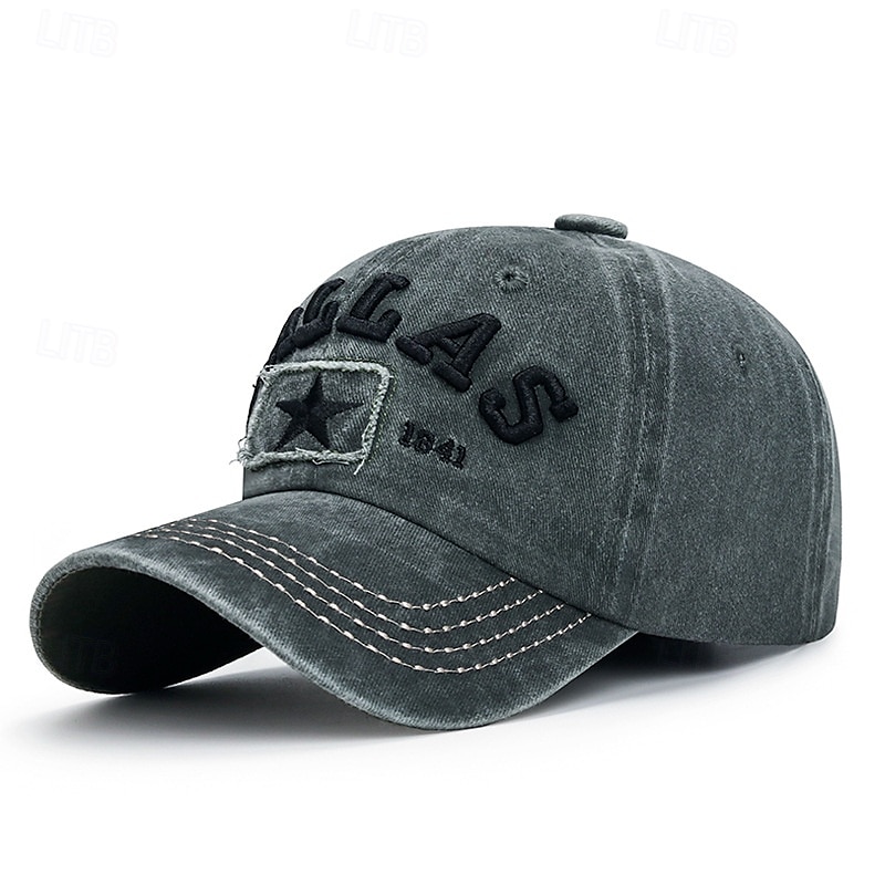 Herren Cap Basecap Sonnenhut Kappe Schwarz Wein Baumwolle Bestickt Modisch Brautkleider schlicht Täglich Wochenende Buchstabe Solide / einfarbig Einstellbar Sonnenschutz Atmungsaktiv 2025 - $7.49 –P9
