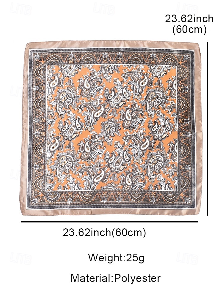 Paisley pattern multicolor silk scarf - soft and stylish women's headband and pocket square, perfect for casual, outdoor and formal occasions 2025 - $7.99 –P8