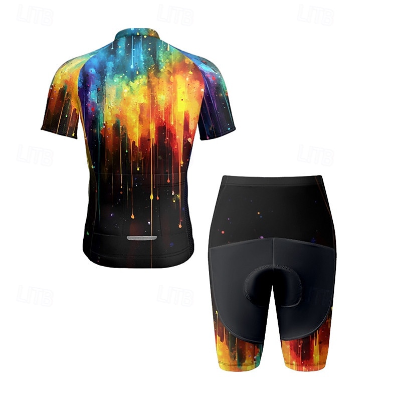 Miesten Pyöräily jersey ja shortsit Lyhythihainen Maastopyöräily Maantiepyöräily Musta Keltainen Punastuvan vaaleanpunainen Kaltevuus Pyörä Spandex Urheilu Kaltevuus Vaatetus 2025 - $38.39 –P13