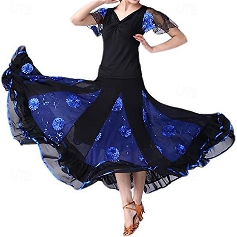 elegante ballroom dans latijns feest lange rok wedstrijd jurk 2025 - $35.99 –P11