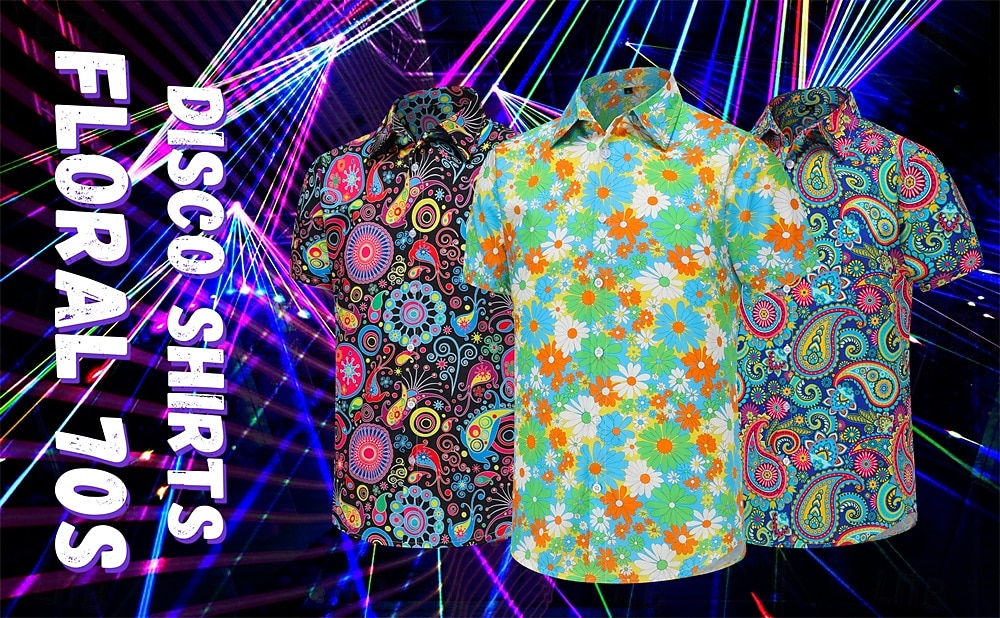Retro 70. léta Tričko Aloha košile Hippie Květinový Sedmikráska Maškarní kostým Pánské Dovolená Párty Pride Parade Dospělé Tričko 2025 - $20.99 –P12