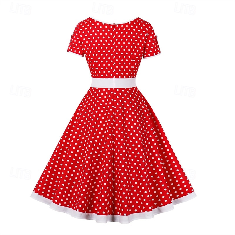 Retro Vintage 1950s Dress Swing Dress Polka Dot Women's Carnival Masquerade Daily Wear Bachelorette Party Adults' Dress Homecoming Dresses 2025 - $34.99 –P16