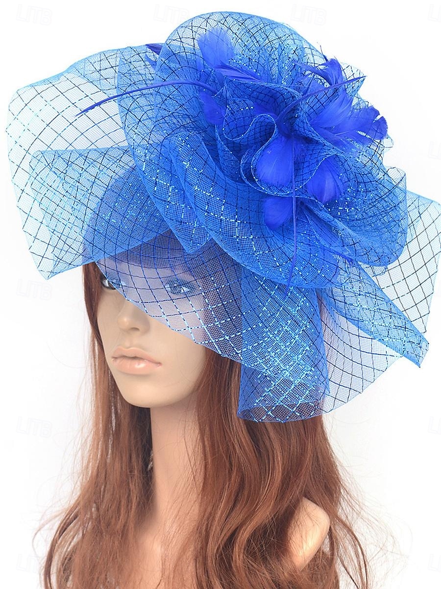 Chapeau Fedore en Tulle Headdrss Mariage Élégant Vintage Avec Accessoire en Tulle Coiffures Fascinateurs Jour de Course Robe de 2025 ? $30.99 –P5