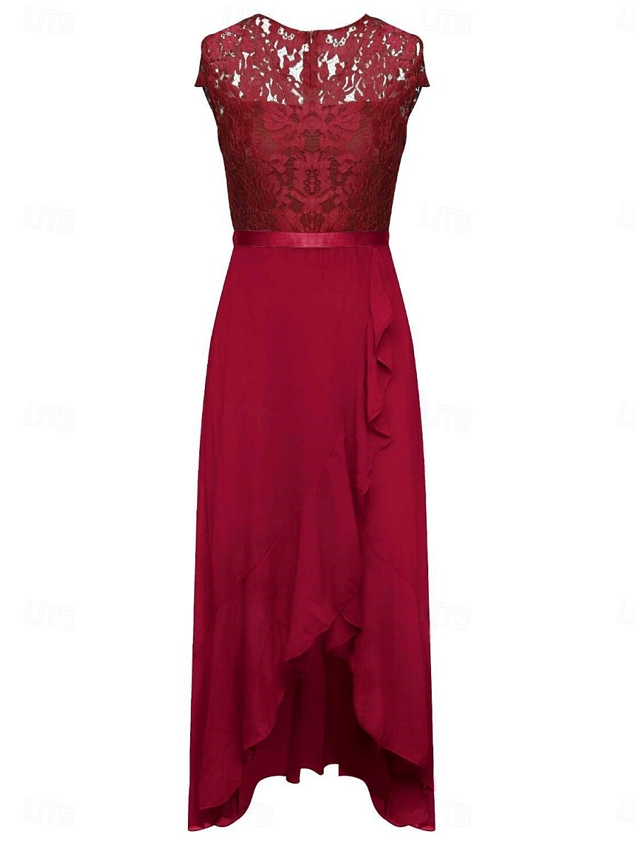 Sukienka na graduacje dla kobiet Sukienka maxi Jednolity kolor Sukienka balowa Sukienka w kształcie litery A Sukienka Fit and Flare Elegancka Formalna Półformalna Gość na wakacje Zaręczyny Przyjęcie 2025 - $41.99 –P7