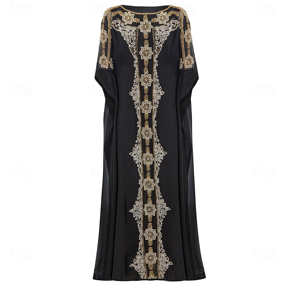 Damen Kleid Abaya Kaftan Dubai islamisch arabisch Muslim Ramadan Erwachsene Kleid 2025 - $34.99 –P5