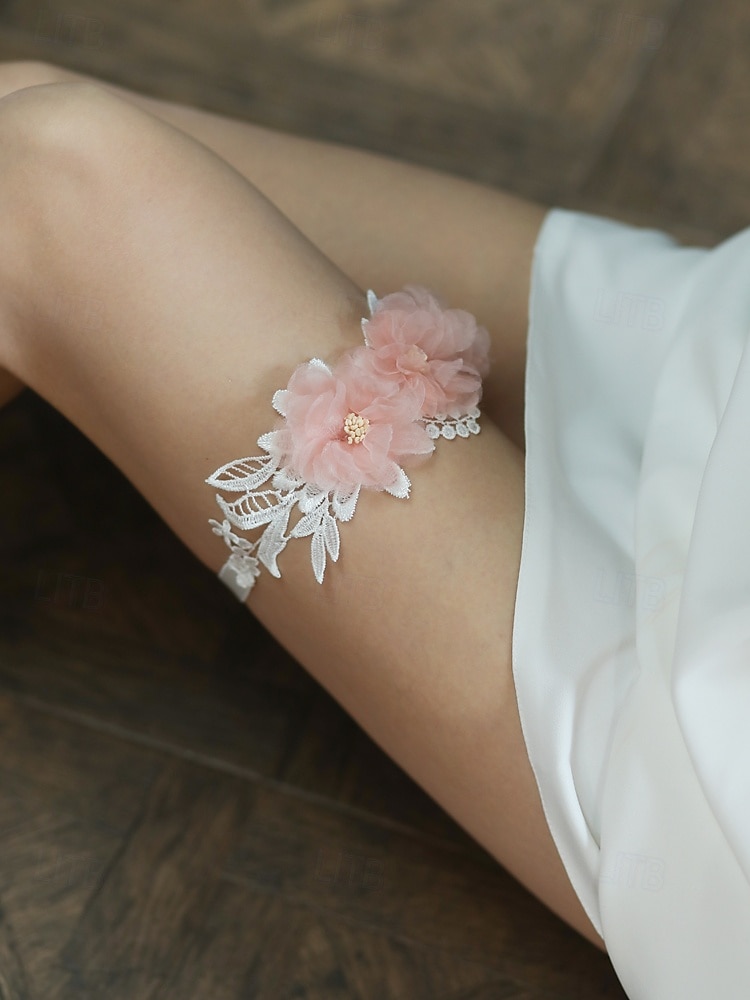 Chiffon Kuschelig Hochzeitsstrumpfband Mit Blumig Strumpfbänder Hochzeit / Party / Abend 2025 - $14.99 –P3