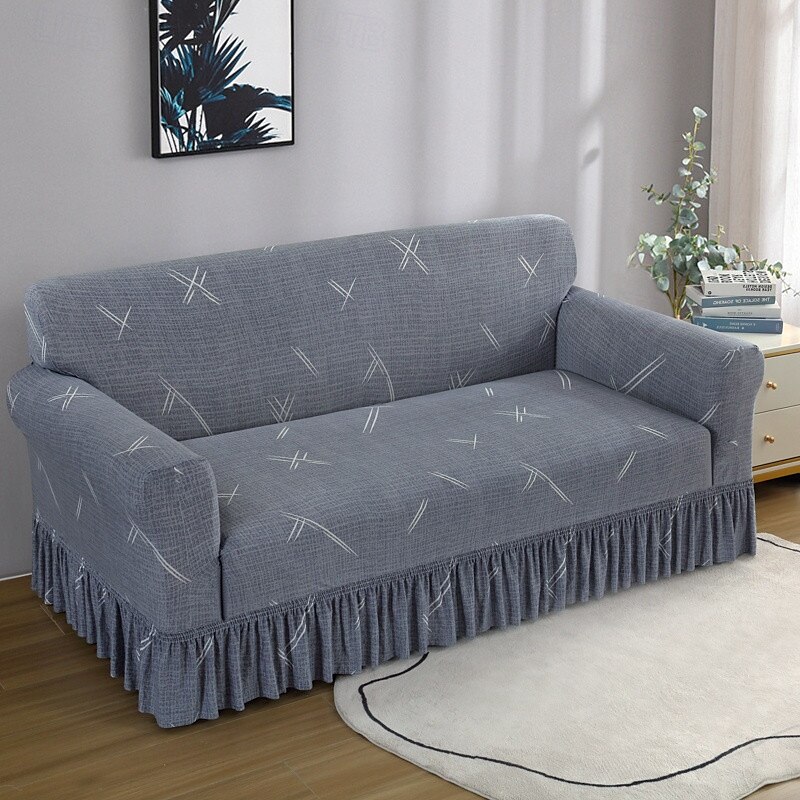1 Pc Stretch Sofa Slipcover Sofa Cover With Skirt Printed Couch Cover Furniture Protector for Bedroom Living Room Home Decor 2025 - $41.99 –P17