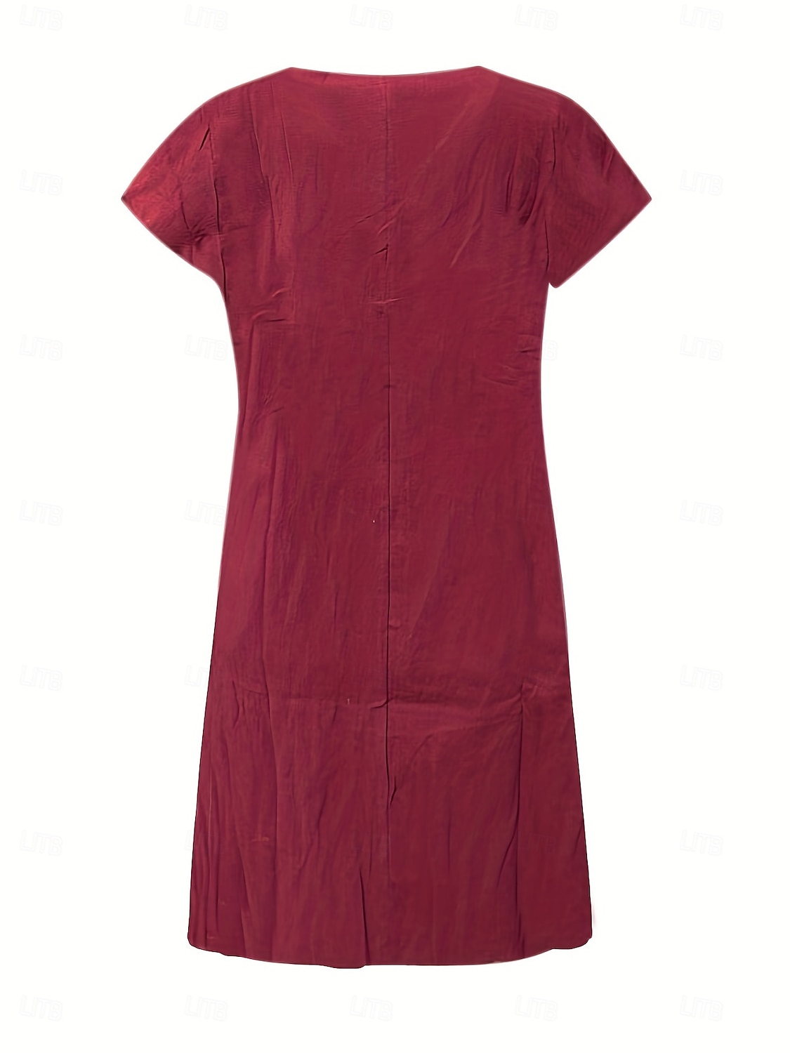 Women's Normal Mini Dress Cotton Linen Dresses Shift Dress Bohemia Vacation Tropical Butterfly Sleeve Street Casual Daily Form Fit Solid Color Short Sleeve V Neck Yellow Light Green Wine Royal Blue 2025 - $19.99 –P15