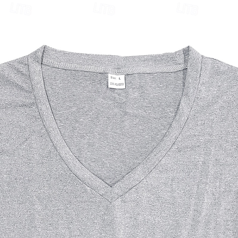 Herr T-shirt T-shirt med V-ringad Kortärmad tröja T-tröja Kortärmad V-hals Alla årstider Slät Mode Designer Sexig Semester Gata Utekväll Svart Vit Röd Topp t-shirt för män 2025 - $12.49 –P2