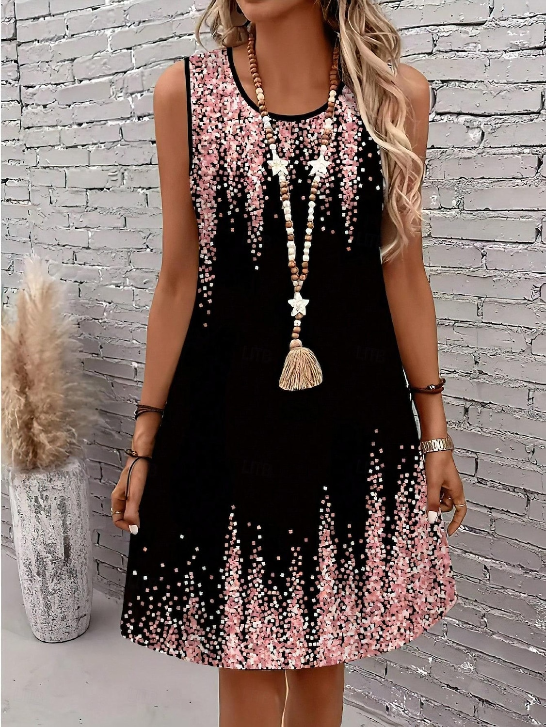 Women's Mini Dress Casual Dress Petite Dress Sundress Summer Dress Casual Vacation Daily Holiday Regular Fit Ombre Sleeveless Crew Neck Pink Summer 2025 - $21.99 –P1