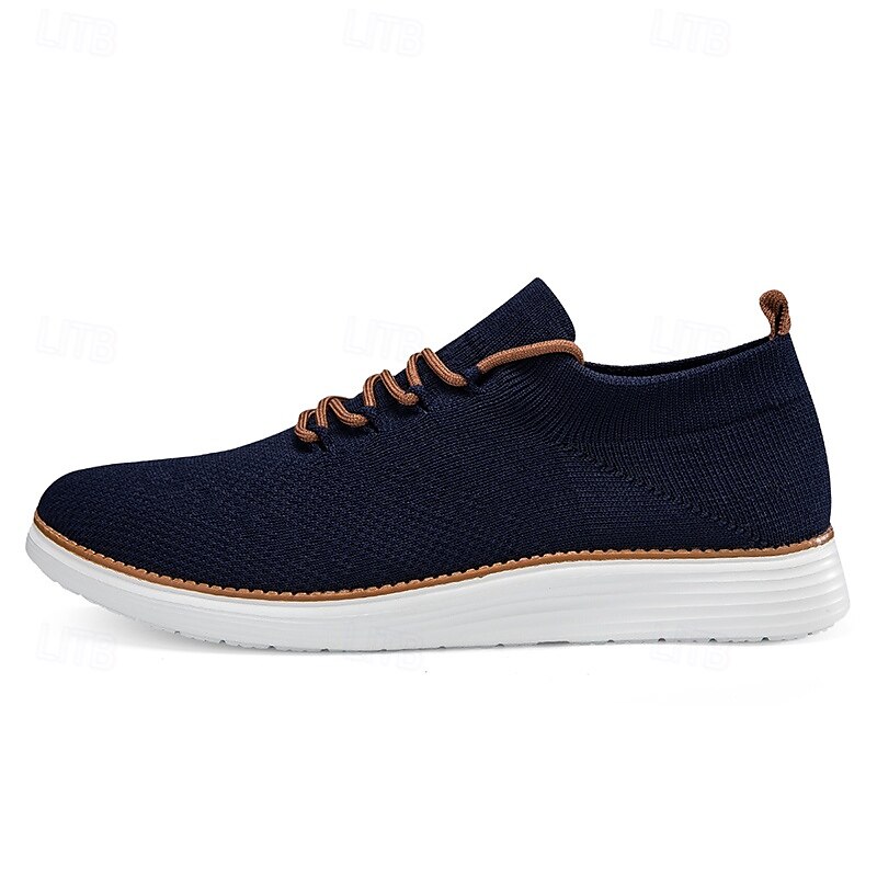 marineblaue Strick-Sneaker für Herren mit Schnürung und gepolsterter Sohle für bequemes Tragen im Alltag 2025 - $34.99 –P5
