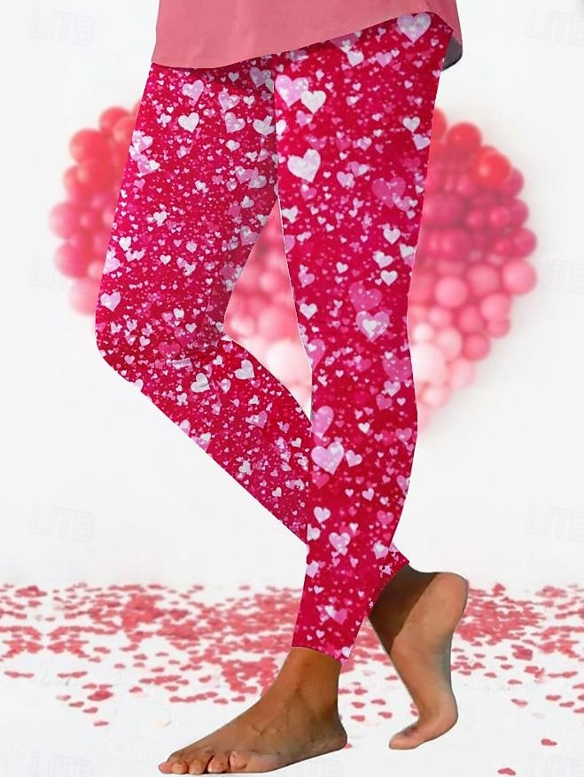 Női Leggings Nadrág Divat Utcai Ruházat Teljes Hosszú Magas Derék Nadrág Karnevál Grafikus Nyomtatás Hőmegtartó Meleg Lélegző Puha Mikro-elastic Kültéri Napi Rózsaszín+Fehér Tavasz Ősz Szabott 2025 - $19.99 –P1